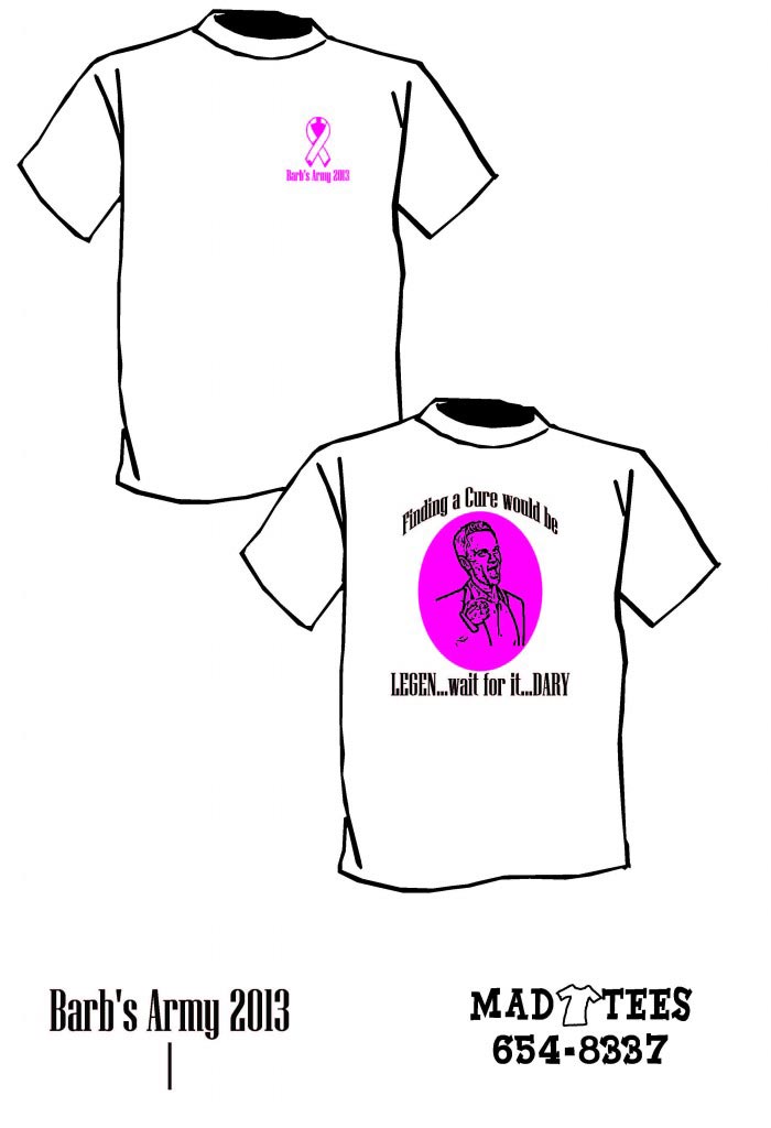 Barb's army tshirts2013